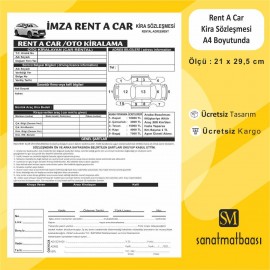 Rent A Car Kira Sözleşmesi A4