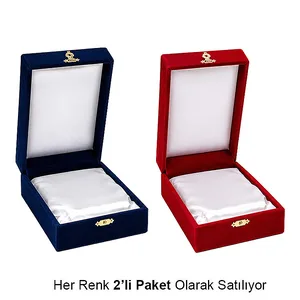 SKPL30 Kadife Kristal Cam Plaket Kutusu 16x26cm - 2'li Paket