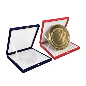 Kadife Tabak Plaket Kutusu 28x28cm - 2'li Paket SKPL32