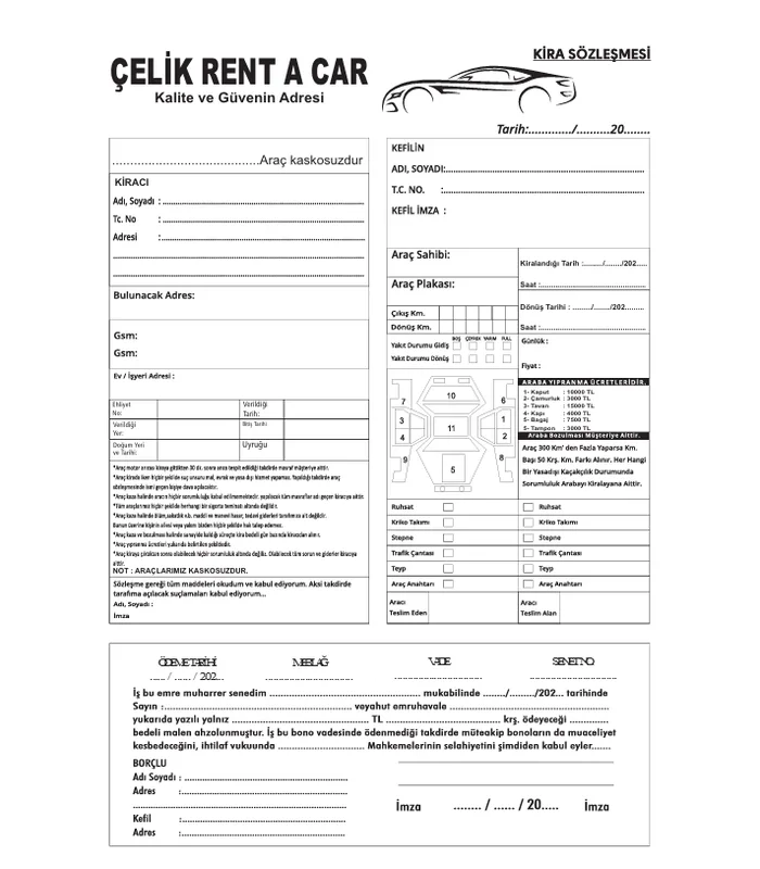Rent A Car Kra Sözleşmesi-2