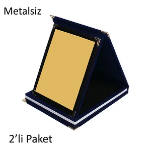Lacivert Kadife Albüm Plaket - 2'li Paket SKPL21