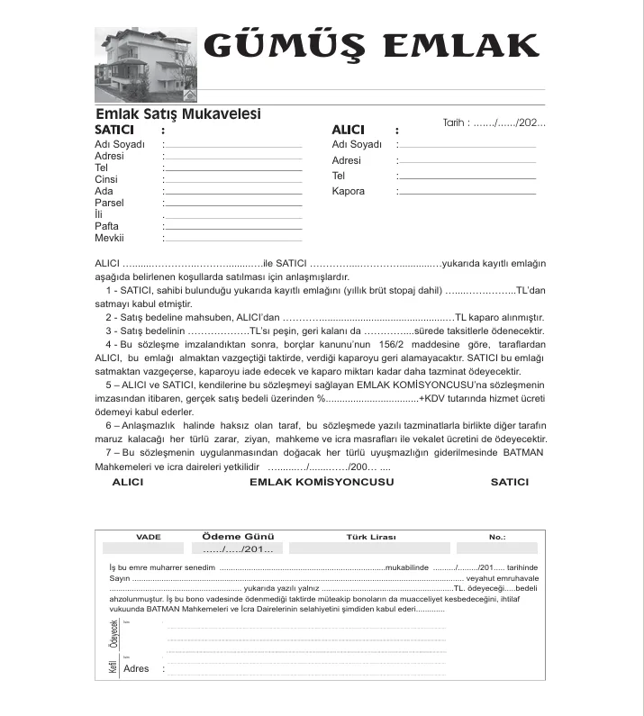 Emlak Satış Mukavelesi-2