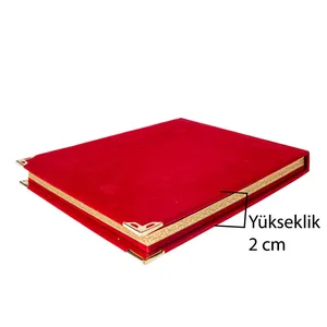 Kırmızı Kadife Albüm Plaket - 2'li Paket SKPL11