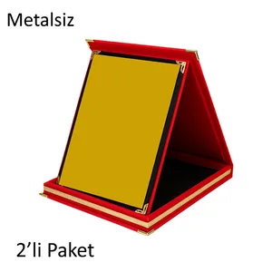 Kırmızı Kadife Albüm Plaket - 2'li Paket SKPL11